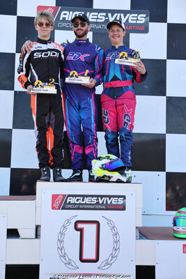 Evan MAINIER, Julien SAINT-ARROMAN, Steven SERVANT — 29 & 30/03/2025 : 2ème manche du Championnat du Sud au circuit d’Aigues-Vives (photos Stéphane Agnus) 2025 — karting