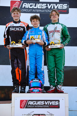 Andy DIAZ, Teo POLICAND, Tyméo CIAMA — 29 & 30/03/2025 : 2ème manche du Championnat du Sud au circuit d’Aigues-Vives (photos Stéphane Agnus) 2025 — karting
