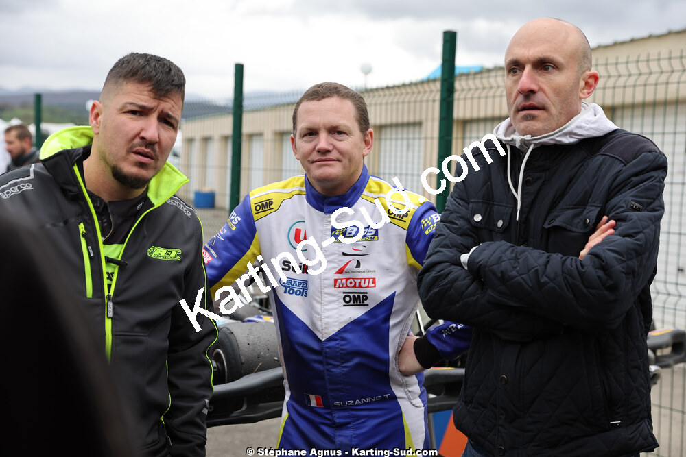Guillaume RIGAL, Pierre ECHE, Thomas SUZANNE — 29 & 30/03/2025 : 2ème manche du Championnat du Sud au circuit d’Aigues-Vives (photos Stéphane Agnus) 2025 — karting