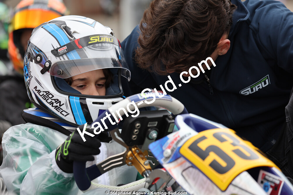 Adan MUSUMECI — 29 & 30/03/2025 : 2ème manche du Championnat du Sud au circuit d’Aigues-Vives (photos Stéphane Agnus) 2025 — karting