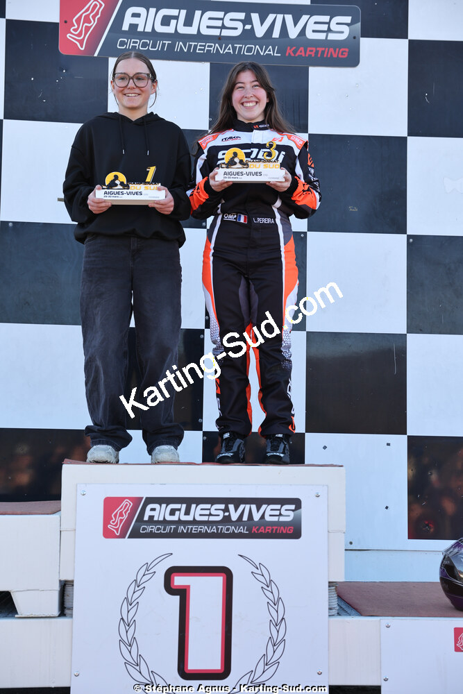 Charline CORDIER, Laurena PEREIRA — 29 & 30/03/2025 : 2ème manche du Championnat du Sud au circuit d’Aigues-Vives (photos Stéphane Agnus) 2025 — karting