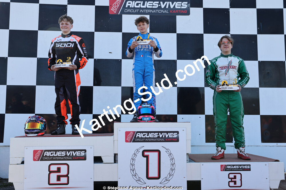 Andy DIAZ, Teo POLICAND, Tyméo CIAMA — 29 & 30/03/2025 : 2ème manche du Championnat du Sud au circuit d’Aigues-Vives (photos Stéphane Agnus) 2025 — karting