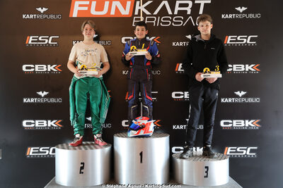 Andy DIAZ, Marcel LIMOUSIN, Tom BOUJAREL — 26 & 27/04/2025 : 3ème manche du Championnat du Sud au circuit Fun Kart Brissac (photos Stéphane Agnus) 2025 — karting