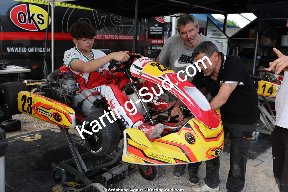 Eric CATALA, Lionel BEYRIA, Sacha CATALA — 26 & 27/04/2025 : 3ème manche du Championnat du Sud au circuit Fun Kart Brissac (photos Stéphane Agnus) 2025 — karting