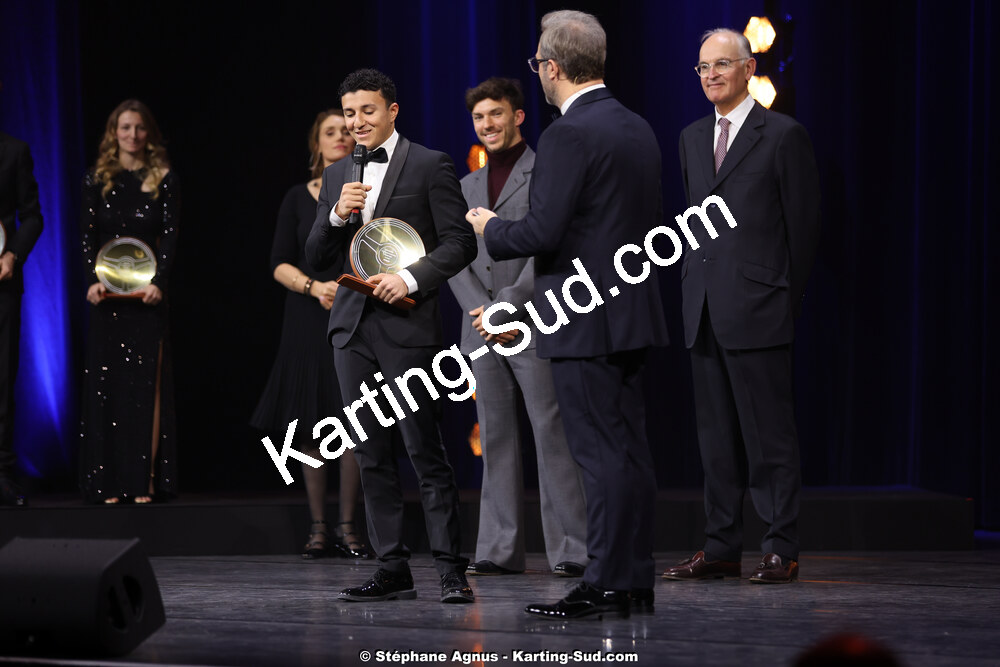 Isack HADJAR — 18/12/2025 : Soirée des Trophées du Sport Automobile de la FFSA (photos Stéphane Agnus) 2025 — karting