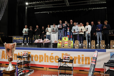 Enzo BELICOT, Patrick BROVIA, Tylan FERNANDES et 1 autre — 17/01/2026 : Remise des Prix 2025 de la Ligue de Karting Nouvelle Aquitaine Sud (photos Stéphane Agnus) 2026 — karting