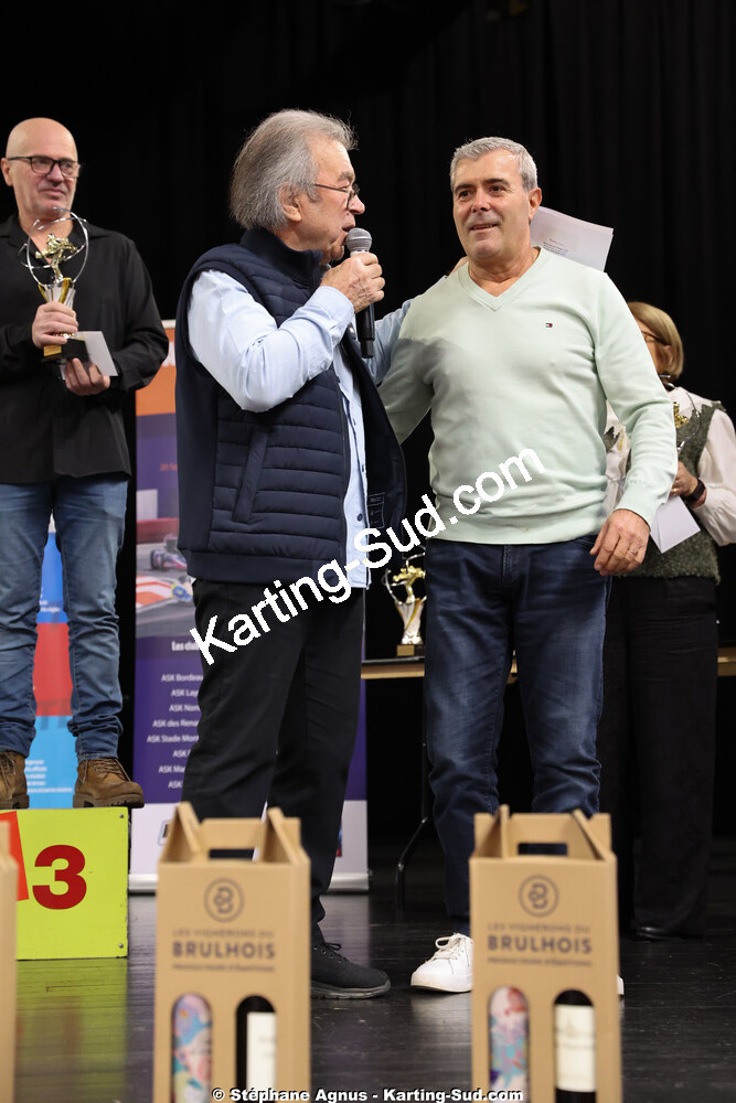 Patrick BROVIA, Thierry DESFORET, Yves BLANC — 17/01/2026 : Remise des Prix 2025 de la Ligue de Karting Nouvelle Aquitaine Sud (photos Stéphane Agnus) 2026 — karting