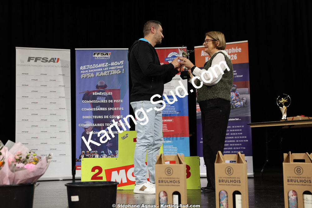 Odette DEJUNIAT — 17/01/2026 : Remise des Prix 2025 de la Ligue de Karting Nouvelle Aquitaine Sud (photos Stéphane Agnus) 2026 — karting