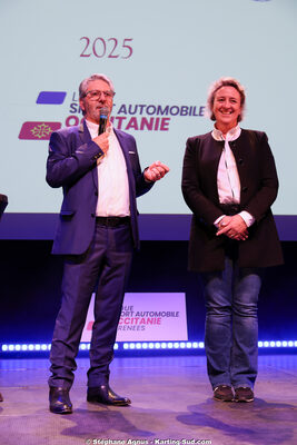 Michel VERGNES, Stéphanie Guiraud-Chaumeil — 18/01/2026 : Remise des Trophées 2025 de la Ligue du Sport Automobile Occitanie-Pyrénées (photos Stéphane Agnus) 2026 — karting