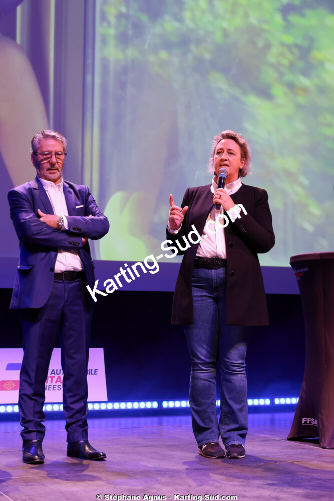 Michel VERGNES, Stéphanie Guiraud-Chaumeil — 18/01/2026 : Remise des Trophées 2025 de la Ligue du Sport Automobile Occitanie-Pyrénées (photos Stéphane Agnus) 2026 — karting
