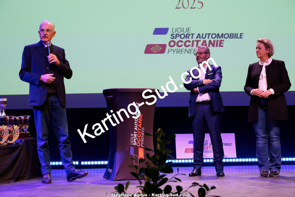 Michel VERGNES, Stéphanie Guiraud-Chaumeil — 18/01/2026 : Remise des Trophées 2025 de la Ligue du Sport Automobile Occitanie-Pyrénées (photos Stéphane Agnus) 2026 — karting