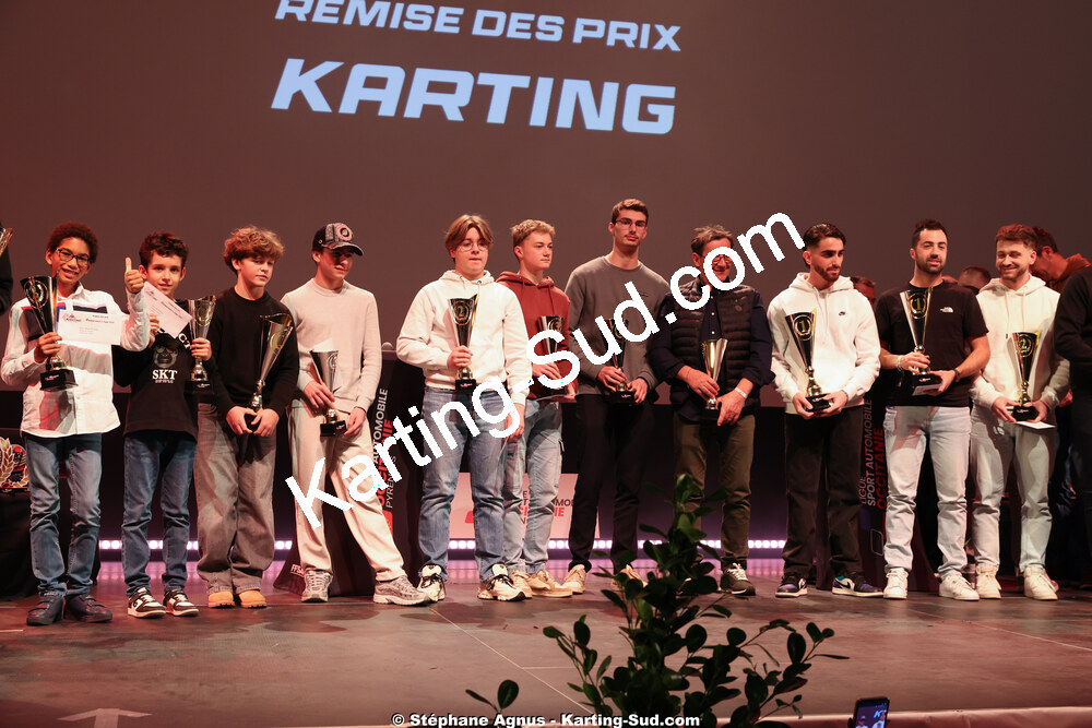 Andy DIAZ, Steven SERVANT, Tanguy MUNOZ et 1 autre — 18/01/2026 : Remise des Trophées 2025 de la Ligue du Sport Automobile Occitanie-Pyrénées (photos Stéphane Agnus) 2026 — karting