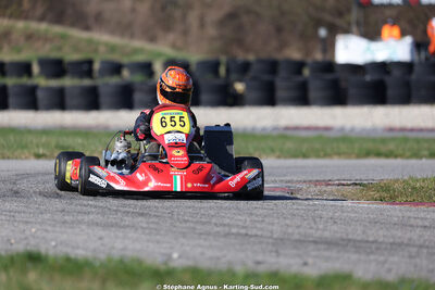 Matheo COURBIERES — 28/02 & 01/03/2026 : 1ère manche du Championnat du Sud 2026 à Aigues-Vives (photos Stéphane Agnus) 2026 — karting