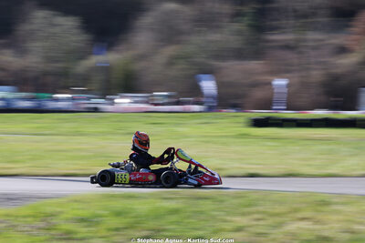 Matheo COURBIERES — 28/02 & 01/03/2026 : 1ère manche du Championnat du Sud 2026 à Aigues-Vives (photos Stéphane Agnus) 2026 — karting