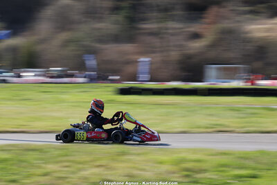 Matheo COURBIERES — 28/02 & 01/03/2026 : 1ère manche du Championnat du Sud 2026 à Aigues-Vives (photos Stéphane Agnus) 2026 — karting