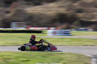Matheo COURBIERES — 28/02 & 01/03/2026 : 1ère manche du Championnat du Sud 2026 à Aigues-Vives (photos Stéphane Agnus) 2026 — karting