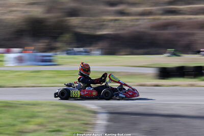 Matheo COURBIERES — 28/02 & 01/03/2026 : 1ère manche du Championnat du Sud 2026 à Aigues-Vives (photos Stéphane Agnus) 2026 — karting