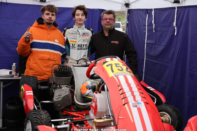 Camille DELFAU, Christophe DELFAU, Jean-Rémy DUPUY — 28/02 & 01/03/2026 : 1ère manche du Championnat du Sud 2026 à Aigues-Vives (photos Stéphane Agnus) 2026 — karting