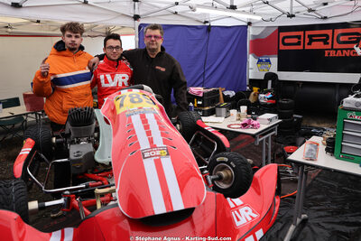 Anthony BRACALE, Camille DELFAU, Christophe DELFAU — 28/02 & 01/03/2026 : 1ère manche du Championnat du Sud 2026 à Aigues-Vives (photos Stéphane Agnus) 2026 — karting