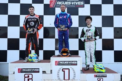 Axel BOYER, Joan SOULIER, Yann BOUVIER — 28/02 & 01/03/2026 : 1ère manche du Championnat du Sud 2026 à Aigues-Vives (photos Stéphane Agnus) 2026 — karting