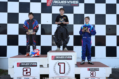 Gabriel GERDIL, Liam BERDINEL, Marcel LIMOUSIN — 28/02 & 01/03/2026 : 1ère manche du Championnat du Sud 2026 à Aigues-Vives (photos Stéphane Agnus) 2026 — karting