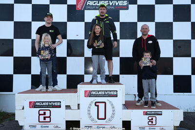 Guillaume RIGAL, Mathieu FOURNIL, Thomas SUZANNE — 28/02 & 01/03/2026 : 1ère manche du Championnat du Sud 2026 à Aigues-Vives (photos Stéphane Agnus) 2026 — karting