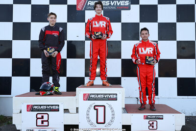 Anthony BRACALE, Ethan CHAIX, Jean-Rémy DUPUY — 28/02 & 01/03/2026 : 1ère manche du Championnat du Sud 2026 à Aigues-Vives (photos Stéphane Agnus) 2026 — karting