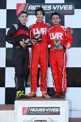 Anthony BRACALE, Ethan CHAIX, Jean-Rémy DUPUY — 28/02 & 01/03/2026 : 1ère manche du Championnat du Sud 2026 à Aigues-Vives (photos Stéphane Agnus) 2026 — karting