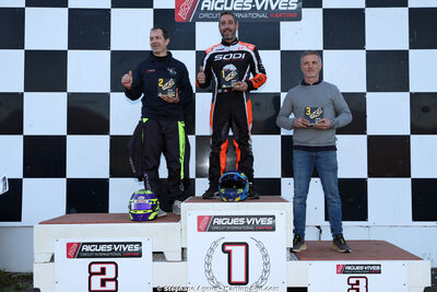 Jérôme ROCA, John HUGUET, Sébastien ANDRES — 28/02 & 01/03/2026 : 1ère manche du Championnat du Sud 2026 à Aigues-Vives (photos Stéphane Agnus) 2026 — karting