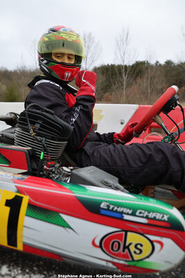 Ethan CHAIX — 28/02 & 01/03/2026 : 1ère manche du Championnat du Sud 2026 à Aigues-Vives (photos Stéphane Agnus) 2026 — karting