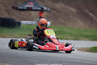 Matheo COURBIERES — 28/02 & 01/03/2026 : 1ère manche du Championnat du Sud 2026 à Aigues-Vives (photos Stéphane Agnus) 2026 — karting
