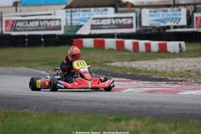Matheo COURBIERES — 28/02 & 01/03/2026 : 1ère manche du Championnat du Sud 2026 à Aigues-Vives (photos Stéphane Agnus) 2026 — karting