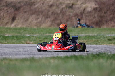 Matheo COURBIERES — 28/02 & 01/03/2026 : 1ère manche du Championnat du Sud 2026 à Aigues-Vives (photos Stéphane Agnus) 2026 — karting