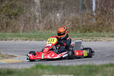 Matheo COURBIERES — 28/02 & 01/03/2026 : 1ère manche du Championnat du Sud 2026 à Aigues-Vives (photos Stéphane Agnus) 2026 — karting