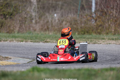 Matheo COURBIERES — 28/02 & 01/03/2026 : 1ère manche du Championnat du Sud 2026 à Aigues-Vives (photos Stéphane Agnus) 2026 — karting