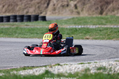 Matheo COURBIERES — 28/02 & 01/03/2026 : 1ère manche du Championnat du Sud 2026 à Aigues-Vives (photos Stéphane Agnus) 2026 — karting