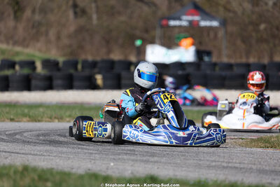 Jules BAQUE — 28/02 & 01/03/2026 : 1ère manche du Championnat du Sud 2026 à Aigues-Vives (photos Stéphane Agnus) 2026 — karting