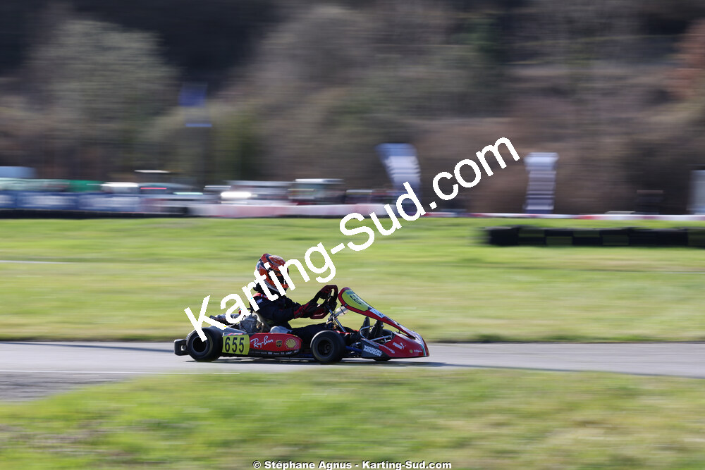 Matheo COURBIERES — 28/02 & 01/03/2026 : 1ère manche du Championnat du Sud 2026 à Aigues-Vives (photos Stéphane Agnus) 2026 — karting