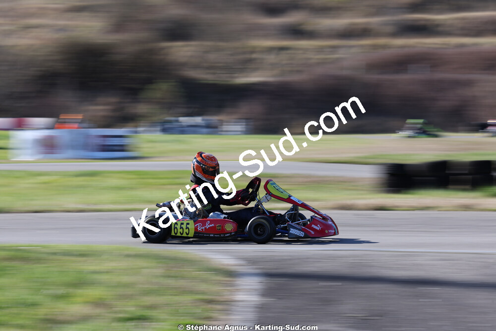 Matheo COURBIERES — 28/02 & 01/03/2026 : 1ère manche du Championnat du Sud 2026 à Aigues-Vives (photos Stéphane Agnus) 2026 — karting