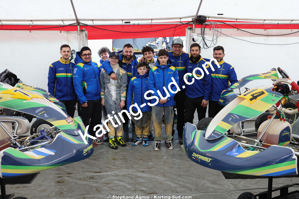 Alexis Włoszczyński, Gabin BONAFOS, Jonathan Włoszczyński et 2 autres — 28/02 & 01/03/2026 : 1ère manche du Championnat du Sud 2026 à Aigues-Vives (photos Stéphane Agnus) 2026 — karting