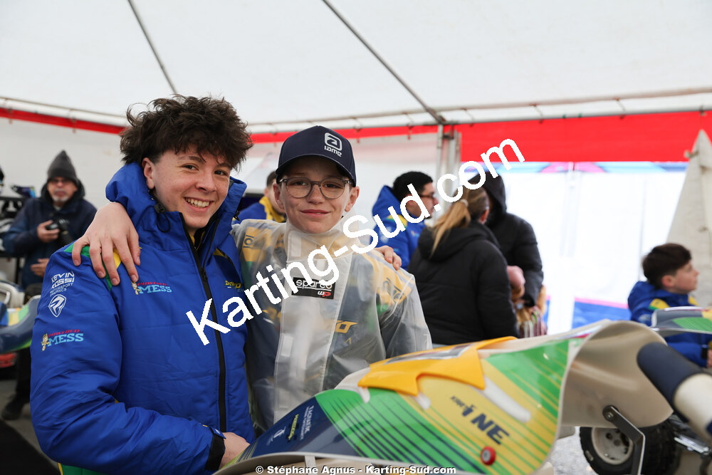 Dayan SERANO, Marin LECLERC — 28/02 & 01/03/2026 : 1ère manche du Championnat du Sud 2026 à Aigues-Vives (photos Stéphane Agnus) 2026 — karting