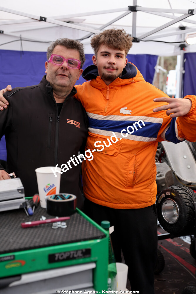 Camille DELFAU, Christophe DELFAU — 28/02 & 01/03/2026 : 1ère manche du Championnat du Sud 2026 à Aigues-Vives (photos Stéphane Agnus) 2026 — karting