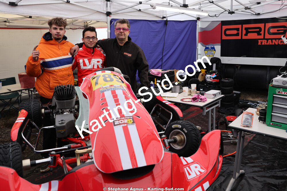 Anthony BRACALE, Camille DELFAU, Christophe DELFAU — 28/02 & 01/03/2026 : 1ère manche du Championnat du Sud 2026 à Aigues-Vives (photos Stéphane Agnus) 2026 — karting