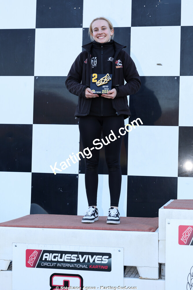 Laura BOURGUET — 28/02 & 01/03/2026 : 1ère manche du Championnat du Sud 2026 à Aigues-Vives (photos Stéphane Agnus) 2026 — karting