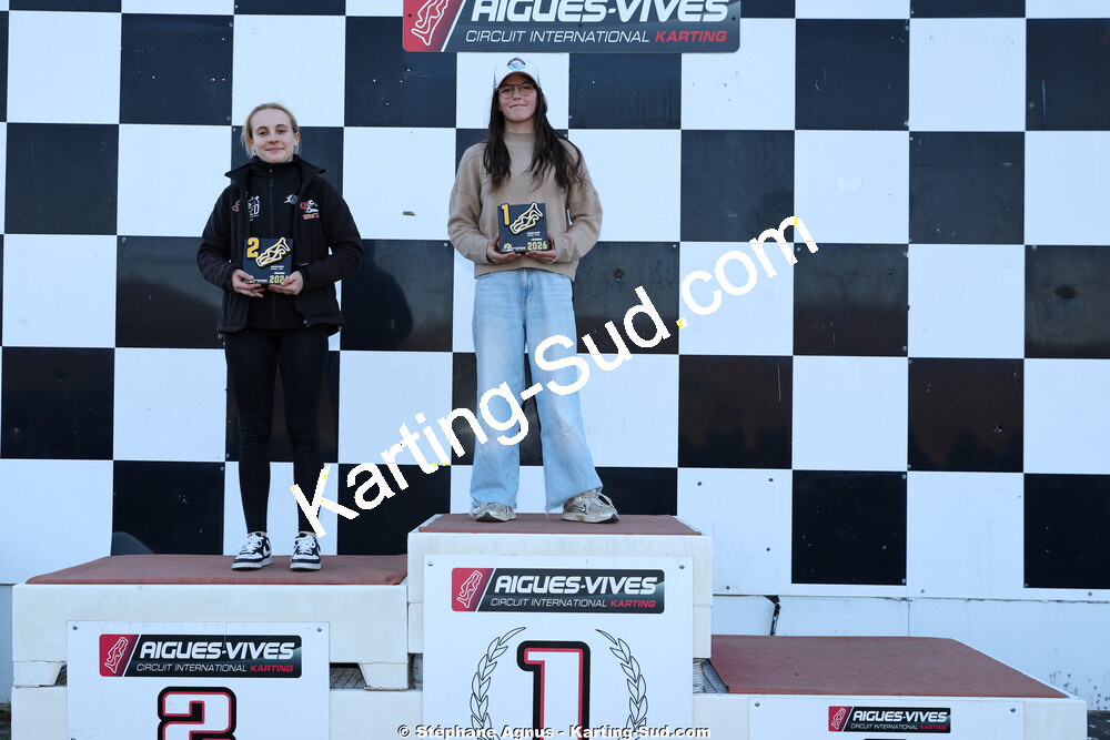 Alyssa DECARIS, Laura BOURGUET — 28/02 & 01/03/2026 : 1ère manche du Championnat du Sud 2026 à Aigues-Vives (photos Stéphane Agnus) 2026 — karting