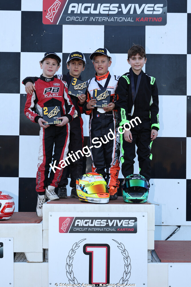 Aaron BORDANOVA, Owen FRONTIER, Romeo POINSOT — 28/02 & 01/03/2026 : 1ère manche du Championnat du Sud 2026 à Aigues-Vives (photos Stéphane Agnus) 2026 — karting