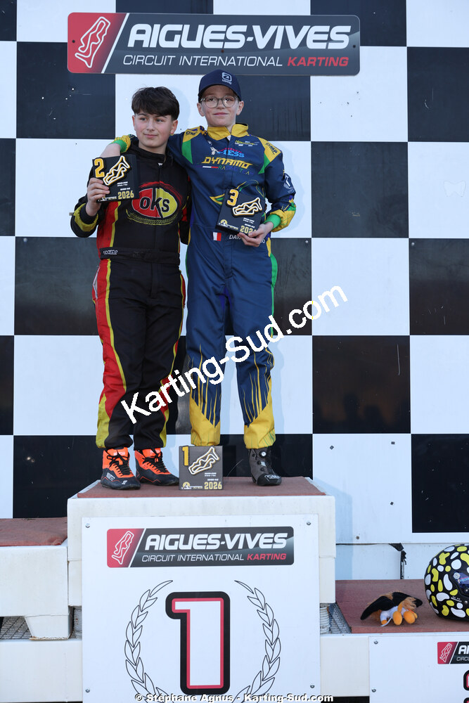 Dayan SERANO, Johan VESQUE MONTAGNAN — 28/02 & 01/03/2026 : 1ère manche du Championnat du Sud 2026 à Aigues-Vives (photos Stéphane Agnus) 2026 — karting