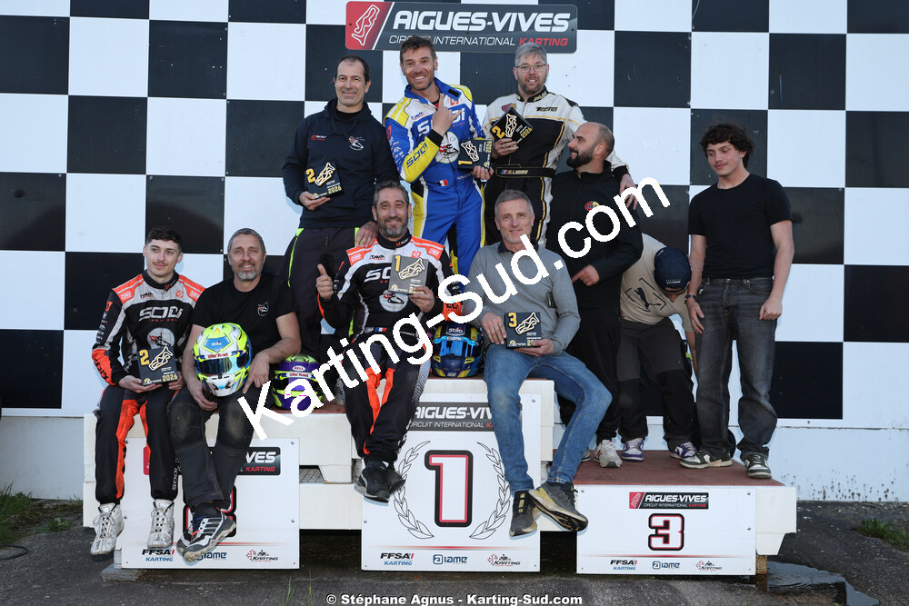 Anthony DELCUROU, Axel BOYER, Jérôme ROCA et 3 autres — 28/02 & 01/03/2026 : 1ère manche du Championnat du Sud 2026 à Aigues-Vives (photos Stéphane Agnus) 2026 — karting