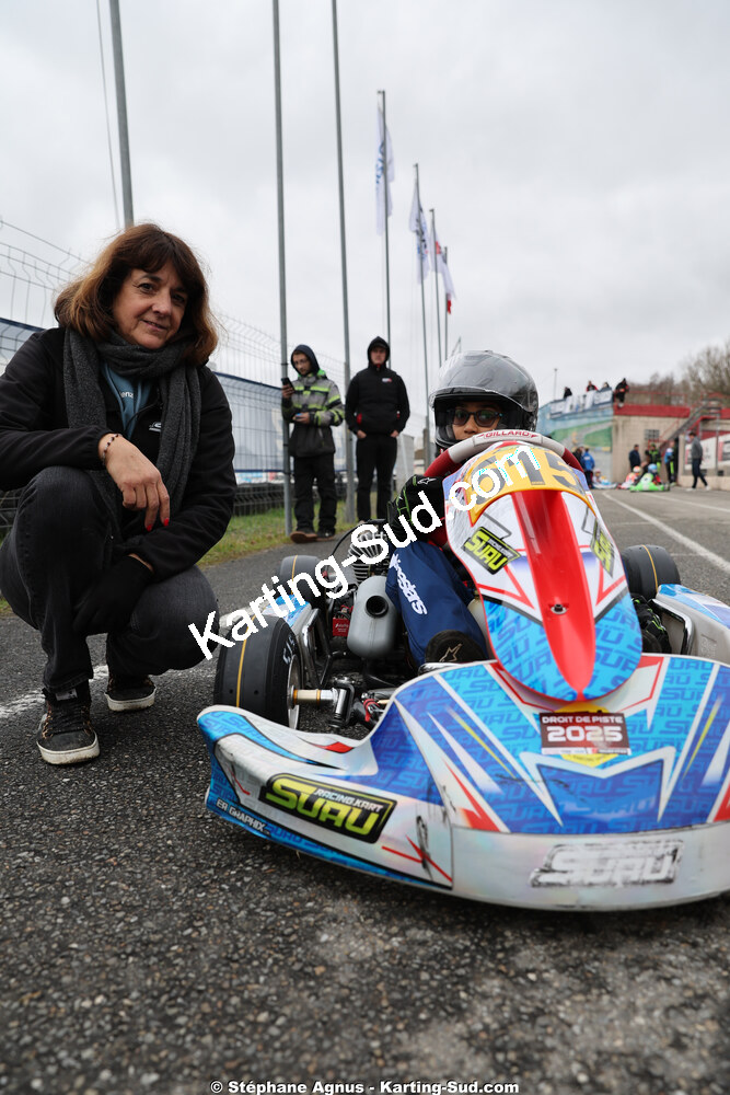 Sandrine SUAU — 28/02 & 01/03/2026 : 1ère manche du Championnat du Sud 2026 à Aigues-Vives (photos Stéphane Agnus) 2026 — karting