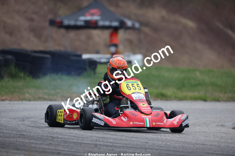 Matheo COURBIERES — 28/02 & 01/03/2026 : 1ère manche du Championnat du Sud 2026 à Aigues-Vives (photos Stéphane Agnus) 2026 — karting